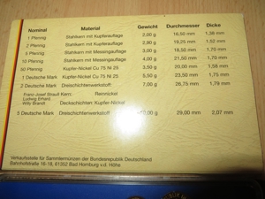 Bundesrepublik Deutschland Kursmünzensatz, Umlaufmünzenserie 1998, OVP Bild 7