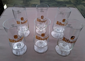 Bitburger Pils Kelch Tulpen Gläser-Set - 6x 0,3l geeicht Bild 2