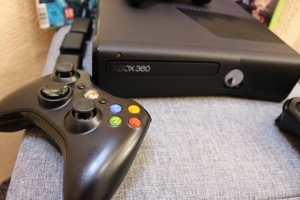 #Xbox 360 S mit Zubehör, #250 GB, #mattschwarz, #Top-Zustand Bild 2