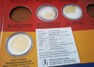 10 DM - Gedendmünze - 50 J.Bundesverfassungsgericht 2001 Bild 10
