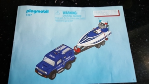 Playmobil Polizeiauto + Speedboot Bild 2