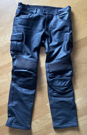Büse Motorradhose Leder schwarz, Cargo Bild 2