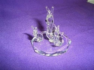 Schnecke Familie Glas Bleikristall Figur NEU in Originalverpackung Bild 1