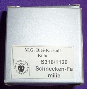 Schnecke Familie Glas Bleikristall Figur NEU in Originalverpackung Bild 2