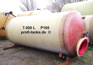P165 gebrauchter 7.000L Polyestertank GFK mit Chemieschutzschicht Wassertank Flüssigfutter Molketank Bild 2