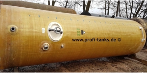 P93 gebrauchter 11.000L Polyestertank GFK Juno-Tank vertikal stehend Rapsöltank Wassertank Lagertank Bild 8