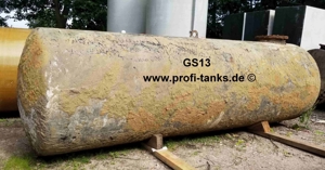 S13 gebrauchter 10.000 L Erdtank Stahltank Löschwassertank Wasserzisterne Bitumenanstrich Isolierung