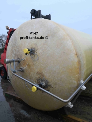P147 gebrauchter 15.000 L Polyestertank GFK-Tank Wassertank Molketank Flüssigfutter Regenauffangtank Bild 5