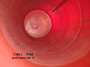 P165 gebrauchter 7.000L Polyestertank GFK mit Chemieschutzschicht Wassertank Flüssigfutter Molketank Bild 3