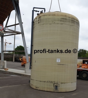 P213 gebrauchter 30.000L Polyestertank GFK Speidel-Tank Flachboden Lagertank Wassertank Futtermittel Bild 2