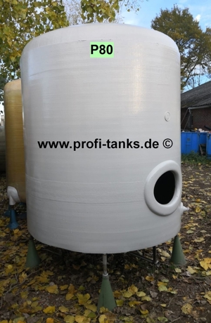 P80 gebrauchter 3000L Polyestertank GFK-Tank Wassertank Futtermitteltank Molketank Regenauffangtank Bild 3