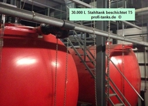 T5 gebrauchter 30.000 L Stahltank innen beschichtet Wassertank Speiseöltank Molketank Gülletank Bild 7