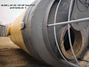 P171 gebrauchter 46.000 Liter GF-UP Tank Kunststofftank Flachbodentank Wassertank Flüssigfuttertank Bild 5
