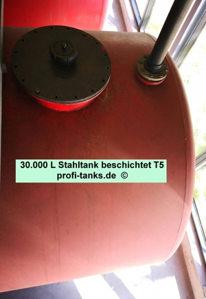 T5 gebrauchter 30.000 L Stahltank innen beschichtet Wassertank Speiseöltank Molketank Gülletank Bild 3
