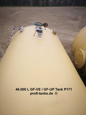 P171 gebrauchter 46.000 Liter GF-UP Tank Kunststofftank Flachbodentank Wassertank Flüssigfuttertank Bild 9