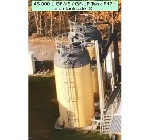P171 gebrauchter 46.000 Liter GF-UP Tank Kunststofftank Flachbodentank Wassertank Flüssigfuttertank Bild 1