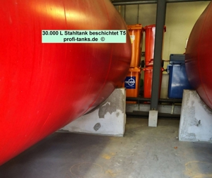 T5 gebrauchter 30.000 L Stahltank innen beschichtet Wassertank Speiseöltank Molketank Gülletank Bild 2