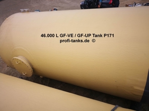 P171 gebrauchter 46.000 Liter GF-UP Tank Kunststofftank Flachbodentank Wassertank Flüssigfuttertank Bild 8
