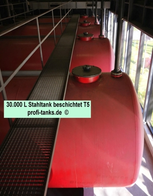 T5 gebrauchter 30.000 L Stahltank innen beschichtet Wassertank Speiseöltank Molketank Gülletank Bild 4