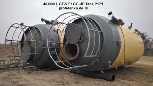P171 gebrauchter 46.000 Liter GF-UP Tank Kunststofftank Flachbodentank Wassertank Flüssigfuttertank Bild 3