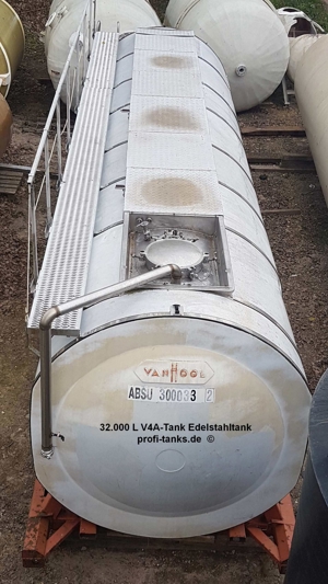 V10 gebrauchter 32.000 L Edelstahltank V4A isolierter Transporttank Chemietank Wasserstoff Wärmetank Bild 2