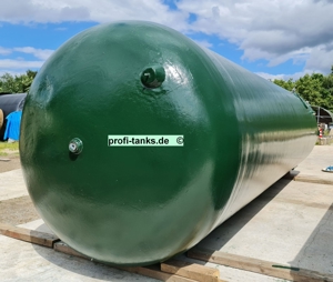 P177 gebrauchter 25.000 L Polyestertank GFK-Behälter rund Gülletank Wassertank Lebensmitteltank Bild 2