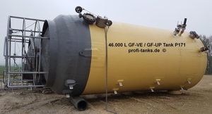 P171 gebrauchter 46.000 Liter GF-UP Tank Kunststofftank Flachbodentank Wassertank Flüssigfuttertank Bild 2