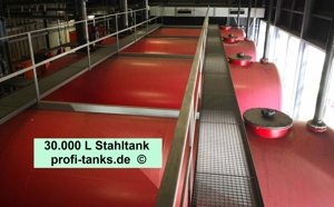 T5 gebrauchter 30.000 L Stahltank innen beschichtet Wassertank Speiseöltank Molketank Gülletank Bild 1