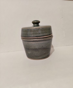 Bautzner Senftopf Keramik gruen incl. Bautzener SenfBecher Bild 4