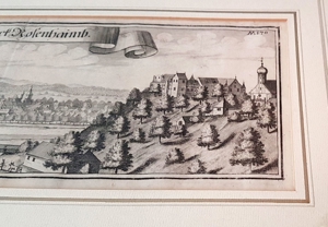 Kupferstich v. 1726 Rosenheim Bayern antik Kunst Grafik Stadt Wening M. Marckh Rosenhaimb Bild 6
