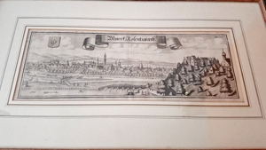 Kupferstich v. 1726 Rosenheim Bayern antik Kunst Grafik Stadt Wening M. Marckh Rosenhaimb Bild 2