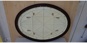 Badspiegel - Plastik - Rahmen braun oval Bild 4
