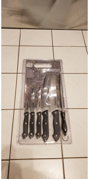 7-tlg. Messer Set GERMAN STYLE mit Schneidebrett