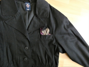 Blazer Gr. 158 schwarz mit Einstecktuch / elegant - ausgefallen Bild 3