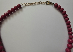 Halskette / Modeschmuck / Perlen rot verschiedene Größen Bild 2