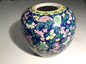 Dekorative Chinesische Bauchvase, handbemalt