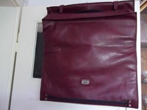 Kleider-Bag; Weiches-Leder; italienisches Design COLLEZIONE *BORSE* SUCCESSO bordeaux kirschfarbig; Bild 1