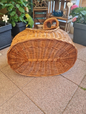 Schlafhöhle Weiden Korb Höhle groß für Katzen und Hunde Bild 4