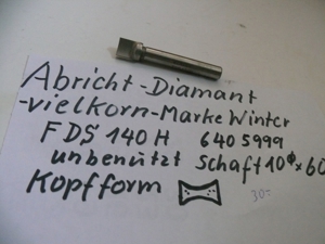 Schleifscheiben-Abrichtdiamant,marke Winter,unbenützt.