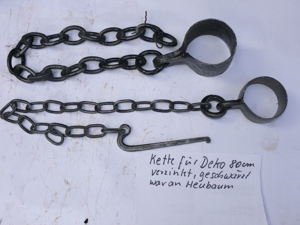 Dekoration, Kette,verzinkt,geschwärzt,alt,80cm,war an Heubaum.