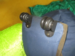 Tasche - Set - mit Rollen - NEU - blau/braun Bild 2