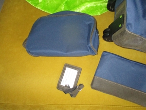 Tasche - Set - mit Rollen - NEU - blau/braun Bild 4
