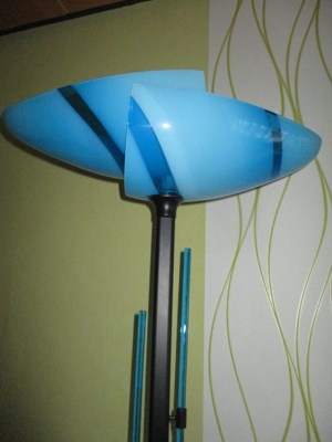 Stehlampe - Glas - blau