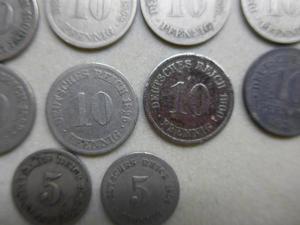 Kaiserreich mit seltener 10 Pfennig 1894 E Bild 2