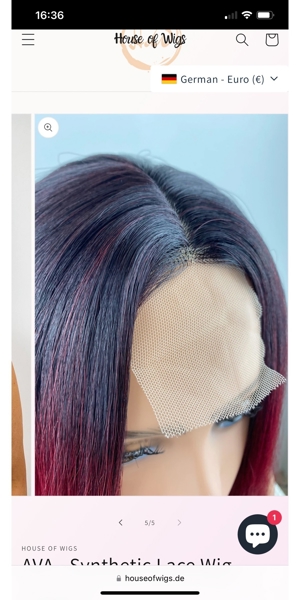 Perücke Synthetik Lace wig Bild 6