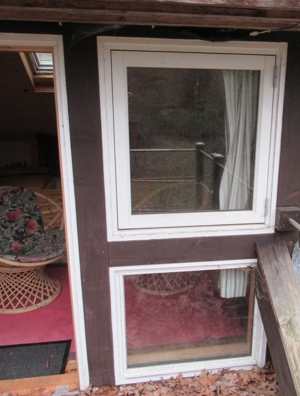 Holz-Wochenendhauses - Beschreibung Türen Fenster Ofen Treppe usw. Bild 13
