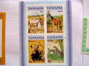 verkaufe Blocks mit Abarten aus Tansania,postfrisch Bild 5