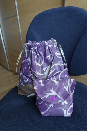 Taschen-Set Handtasche Beuteltasche mit Kosmetiktasche neu Bild 2