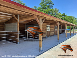 Pferdestall bauen - Aussenbox, Pferdebox und Offenstall kaufen, Weidehütte pferd, Weideunterstand, Bild 5