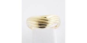 Ring Gold 585er / 14 kt teils mattiert Bandring Goldschmuck Bild 1